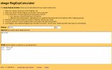 Screenshot of the 'RegExpCalculator' web page